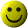 a rotating 3d smiley face